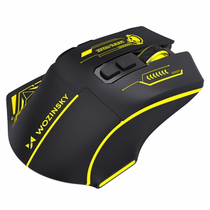 Wozinsky WMGB-1181 Wireless Optical Gaming Mouse 3200 DPI with Built-in Battery and Backlight - Black and Yellow