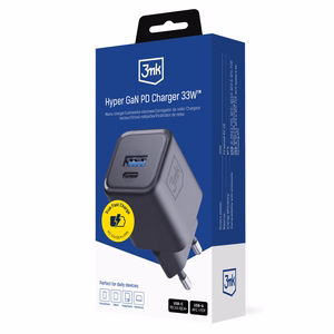 3mk Hyper Charger PD 33W GaN QC4+ PPS AFC FCP SCP 1A1C сетевое зарядное устройство - чёрный