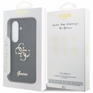 Guess Fixed Glitter Big 4G Metal Logo case for Samsung Galaxy S26 - black