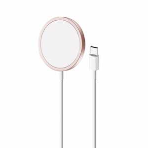 Puro Magnetic Wireless Induction Charging Station USB-C, MagSafe compatible, 1m, roosa