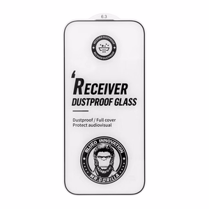 5D Mr. Monkey Glass kaitseklaas seadmele Apple iPhone 18 Pro Max, Large Arc Edge Strong Dustproof, värv: must