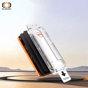 Tel Protect Dust-Free Easy Fit Privacy Full Glue 6D karastatud klaas Iphone 17 Pro Max must - 2 tk