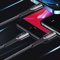 USAMS Punutud kaabel USB-C na Lightning Smart Power-off 20W PD Kaabel 1.2m must SJ518USB01 (US-SJ518)