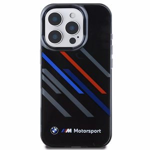 BMW Motosport IML Random Stripes iPhone 16 Pro Ümbris - must