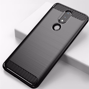 Carbon Case Paindlik kate TPU ümbris Nokia 2.4 musta värvi