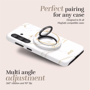 MIO White Marble Magsafe Ümbris rõngashoidjaga
