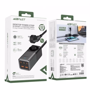 Laadija Acefast Z2 GaN must 75W (3xPD / 2xQC3.0 / 1xAC)