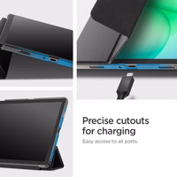 Spigen Smart Fold ümbris Samsung Galaxy Tab A9+ / A11+ jaoks - must