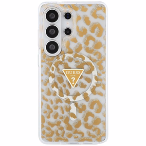 Guess ümbris IML Leopard Print Triangle MagSafe for Samsung Galaxy S26 Ultra pruun
