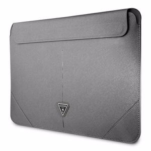Guess Saffiano Triangle Logo ümbris jaoks a 16" laptop - silver