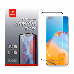 Crong 3D Armour Glass 9H kogu ekraani kattev karastatud kaitseklaas Huawei P40 Pro telefonile koos paigaldusraamiga