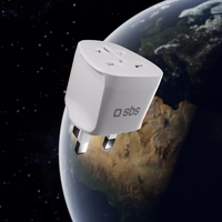 SBS UK Travel Adapter - Universal - Valge