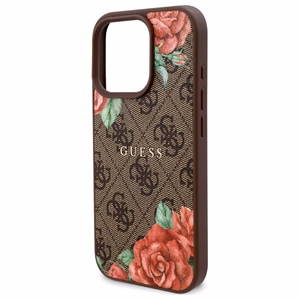 Guess GUHMP16XP4ROPEMCW iPhone 16 Pro Max 6.9" коричневый/коричневый жёсткий чехол 4G Flowers Print MagSafe