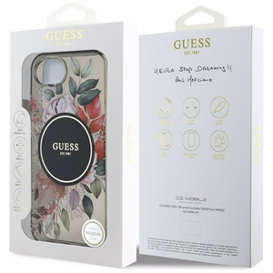 Guess IML Flowers MagSafe iPhone 16e Ümbris - Must