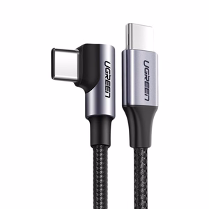 Ugreen US255 50125 USB-C (sirge) / USB-C (nurgaga) PD QC kaabel 60W 3A 2m - hall