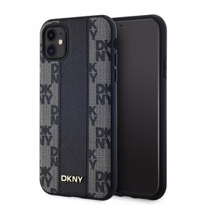 DKNY Leather Checkered Mono Pattern MagSafe Ümbris jaoks iPhone 11 / Xr - Must