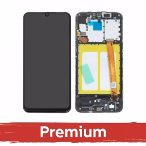 LCD ekraan ühilduv Samsung A202 A20e must raamiga OEM