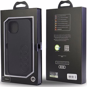 Audi Synthetic Leather iPhone 14 6.1" must/must hardcase AU-TPUPPCIP14-TT/D1-BK