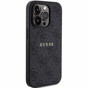 Guess ümbris jaoks iPhone 15 Pro Max 6,7" GUHMP15XG4GFRK must HC MAGSAFE PU 4G RING CLASSIC LOGO