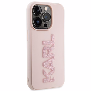 KARL LAGERFELD ümbris jaoks IPHONE 15 Pro Max KLHCP15X3DMBKCP (3D Logo Glitter) roosa