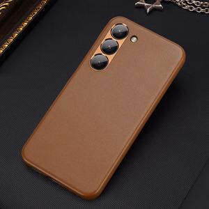 Dux Ducis Grit ümbris jaoks Samsung Galaxy S23+ elegant ümbris made of artificial leather brown