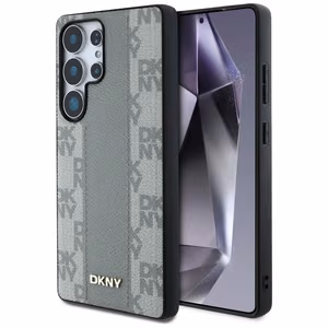 DKNY Leather Checkered Pattern MagSafe Ümbris jaoks Samsung Galaxy S25 Ultra - Hall