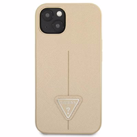 Guess GUHCP14MPSATLE iPhone 14 Plus 6.7" beige/beige hardcase SaffianoTriangle Logo