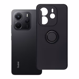 Чехол для Xiaomi Redmi Note 14 4G (GLOBAL - 164,84mm x 78,15mm x 8,16mm) Silicone Ring чёрный