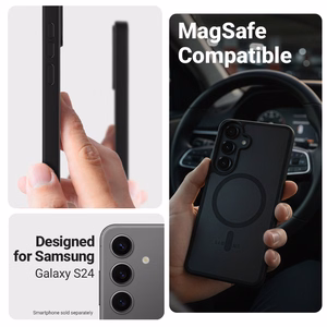 Crong Hybrid Matte Magnetic - MagSafe чехол Samsung Galaxy S24 (черный)