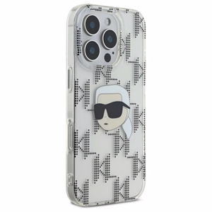 Karl Lagerfeld IML Karl Head Electroplated iPhone 16 Pro Ümbris - Clear