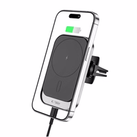 Tech-Protect CW19 MagSafe magnetic car hoidja koos 15W induktiivne laadija jaoks air vent - must