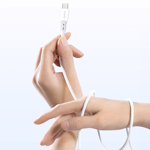 Dudao L25SC 60W USB-C - USB-C kaabel with Soft Silicone Braid 1m - valge