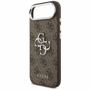 GUESS ümbris fir IPHONE 17 Air GUHCP17MP4G4SMCW (4G PU Leather Ümbris with Big 4G AND Classic Logo and Hõbedane Metal Camera Frame) brown