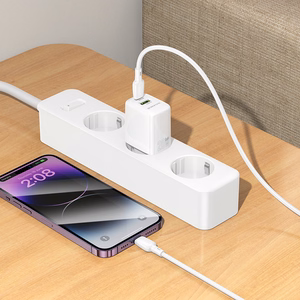 Laadija Borofone BN27 20W USB-C/USB-A + USB-C to Lightning kaabel 1.0m valge