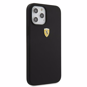 Ferrari FESSIHCP12LBK iPhone 12 Pro Max 6.7" чёрный/чёрный жёсткий чехол On Track Silicone