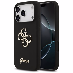 GUESS ümbris jaoks IPHONE 17 Pro GUHCP17LSC4GSMK (Silicone W/ Big 4G Script) must