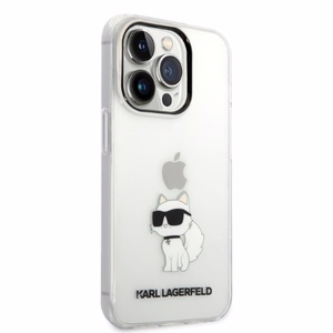 Karl Lagerfeld Ikonik Choupette ümbris jaoks iPhone 14 Pro - läbipaistev