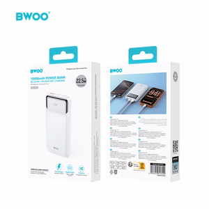 BWOO eriti õhuke 22,5W 10000mAh akupank valge