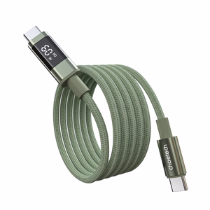 Choetech XCC-1068 PD 60W USB-C - USB-C kaabel ekraaniga 1.2 m - roheline
