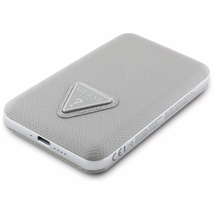 Guess Grained Triangle akupank MagSafe'iga 5000mAh 15W USB-C – beež
