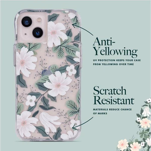Rifle Paper Clear ümbris seadmele iPhone 14 Plus, Willow mustriga