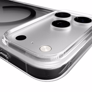 Puro Lite Mag TPU+PC Ümbris Compatible with MagSafe jaoks iPhone 17 Pro - Läbipaistev with Must Ring