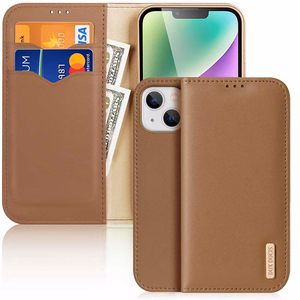 DUX DUCIS wallet ümbris HIVO jaoks IPHONE 15 Plus brown