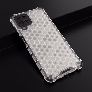 Honeycomb Case kaitsekate TPU kaitserauaga Samsung Galaxy A22 4G läbipaistev