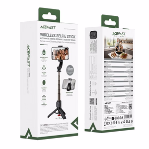Acefast E42 selfipulk automaatse statiiviga ja Bluetooth kaugjuhtimispuldiga 63 cm - must
