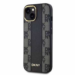 DKNY Leather Checkered Mono Pattern MagSafe Ümbris jaoks iPhone 14/15/13 - Must