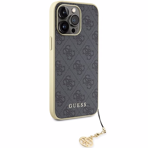 Guess 4G Charms Collection чехол для iPhone 15 Pro Max - серый