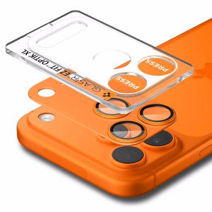 Spigen Optik Pro XL Camera Lens Glass jaoks iPhone 17 Pro - oranž