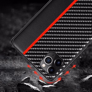 Tel Protect CARBON Ümbris jaoks Xiaomi Redmi Note 10/Note 10S/Poco M5S Must with punane stripe