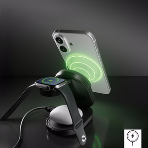 SBS Qi2.2 25W induktiivne 3-in-1 kokkupandav laadimisjaam MFI sertifikaadiga - must